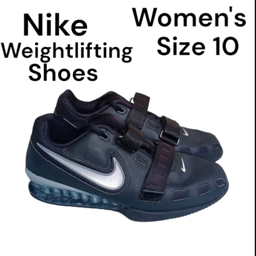 Nike Romaleos 2 weightlifting shoes black silver women's size 10
